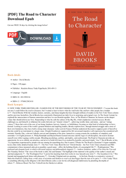 The Road to Character Epub