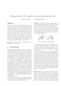 Pushing Blocks is NP - ETH