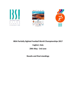 IBSA Partially Sighted Football World Championships 2017 Cagliari