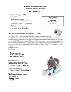 Oshawa Men`s Hockey League