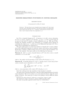 SMOOTH EXHAUSTION FUNCTIONS IN CONVEX DOMAINS