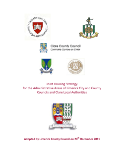 Joint Housing Strategy for the Administrative Areas of