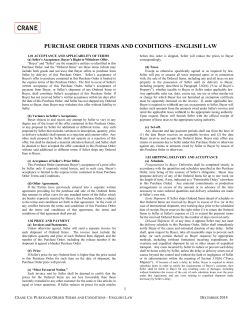 purchase order terms and conditions