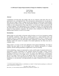 A LSH-based compact representation of images for easy searching