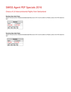 SWISS Agent PEP Specials 2016