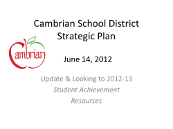 Strategic Plan Update 6-14-12