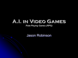 A.I. in Video Games Role
