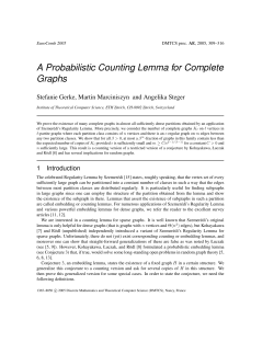 A Probabilistic Counting Lemma for Complete Graphs