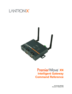 PremierWave XN Intelligent Gateway Command Reference