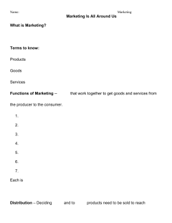 The Marketing Mix