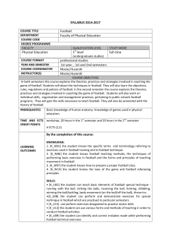 Football with Methodology