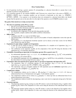 Dirac Notation Basics