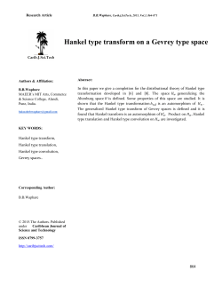 Hankel type transform on a Gevrey type space