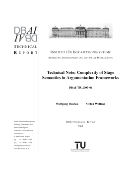 Technical Note: Complexity of Stage Semantics in