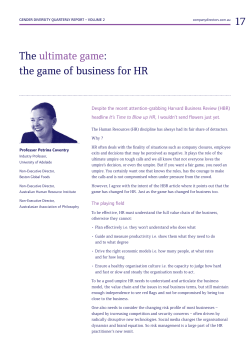 The ultimate game: the game of business for HR