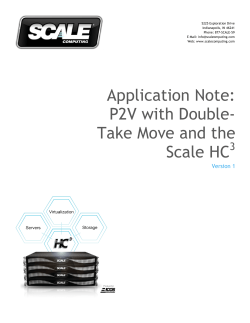 P2V with Double- Take Move and the Scale HC