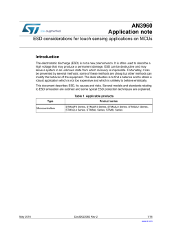 ESD considerations for touch sensing applications on MCUs