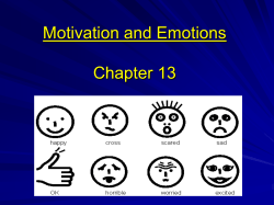 Motivation and Emotions Chapter 13