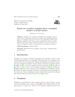 Knots on a positive template have a bounded number of prime