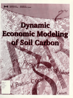 Dynamic economic modeling of soil carbon