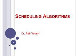 Scheduling Algorithms