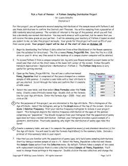 Pick a Pack of Pennies: A Fathom Sampling Distribution Project Dr