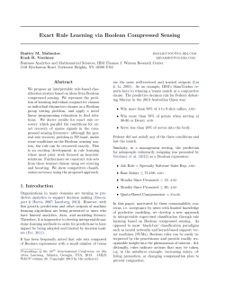 Exact Rule Learning via Boolean Compressed Sensing