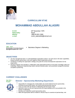 curriculum vitae - Hamat Property Company