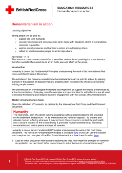 Humanitarianism in action