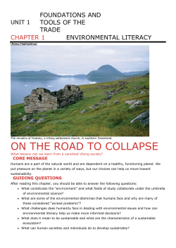 1.3 Responding to environmental problems and