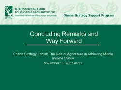 Concluding Remarks and Way Forward