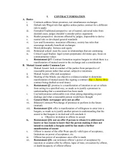 Contracts &ndash; Pratt (2015) (1) - St. Thomas More &ndash; Loyola Law School
