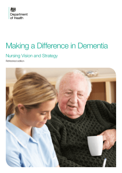 Making a difference in dementia, nursing vision and strategy