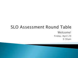SLO Assessment Round Table