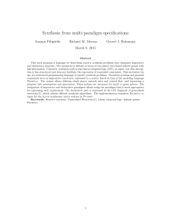 Synthesis from multi-paradigm specifications