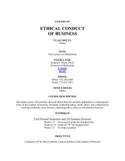 moral theory and principles - Mount St. Joseph University