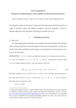 Internet Appendix for &ldquo;Mandatory Portfolio Disclosure, Stock