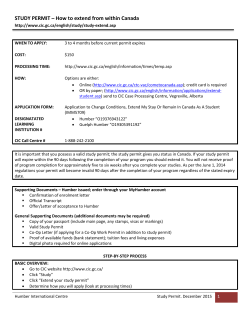 STUDY PERMIT &ndash; How to extend from within