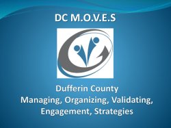 DC MOVES Presentation - Headwaters Communities in Action