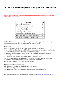 If the experiment involves a graph