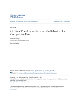 On Total Price Uncertainty and the Behavior of a Competitive Firm