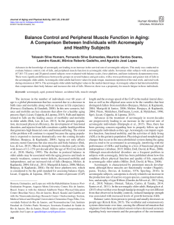 Balance Control and Peripheral Muscle Function in Aging: A