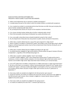 NJSIAA SECTIONAL MEETINGS SEPTEMBER 2015 FREQUENTLY
