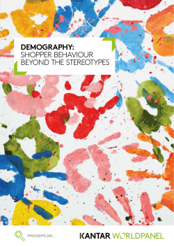 demography: shopper behaviour beyond the stereotypes