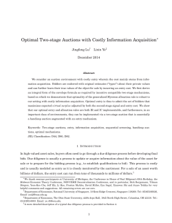 Optimal Two-stage Auctions with Costly Information