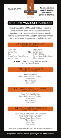 704-896-0233 Enjoy the next BIG GAME with the BOLD FLAVOR of