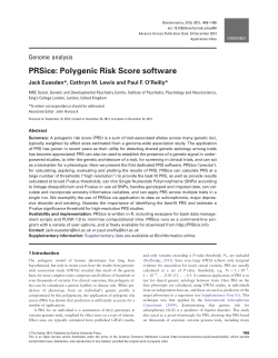 PRSice: Polygenic Risk Score software