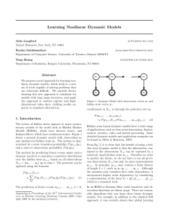 Learning Nonlinear Dynamic Models