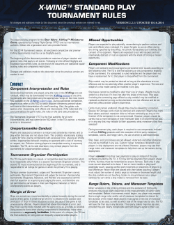 X-Wing Tournament Rules