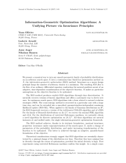 Information-Geometric Optimization Algorithms